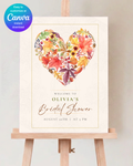 Fall Bridal Shower Welcome Sign | Editable Canva Template | Digital Download