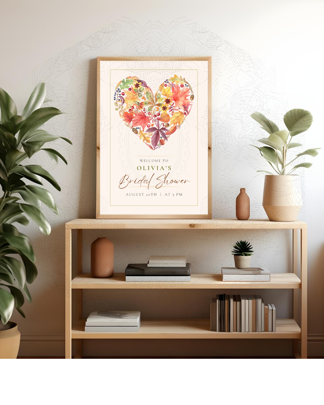 Fall Bridal Shower Welcome Sign | Editable Canva Template | Digital Download