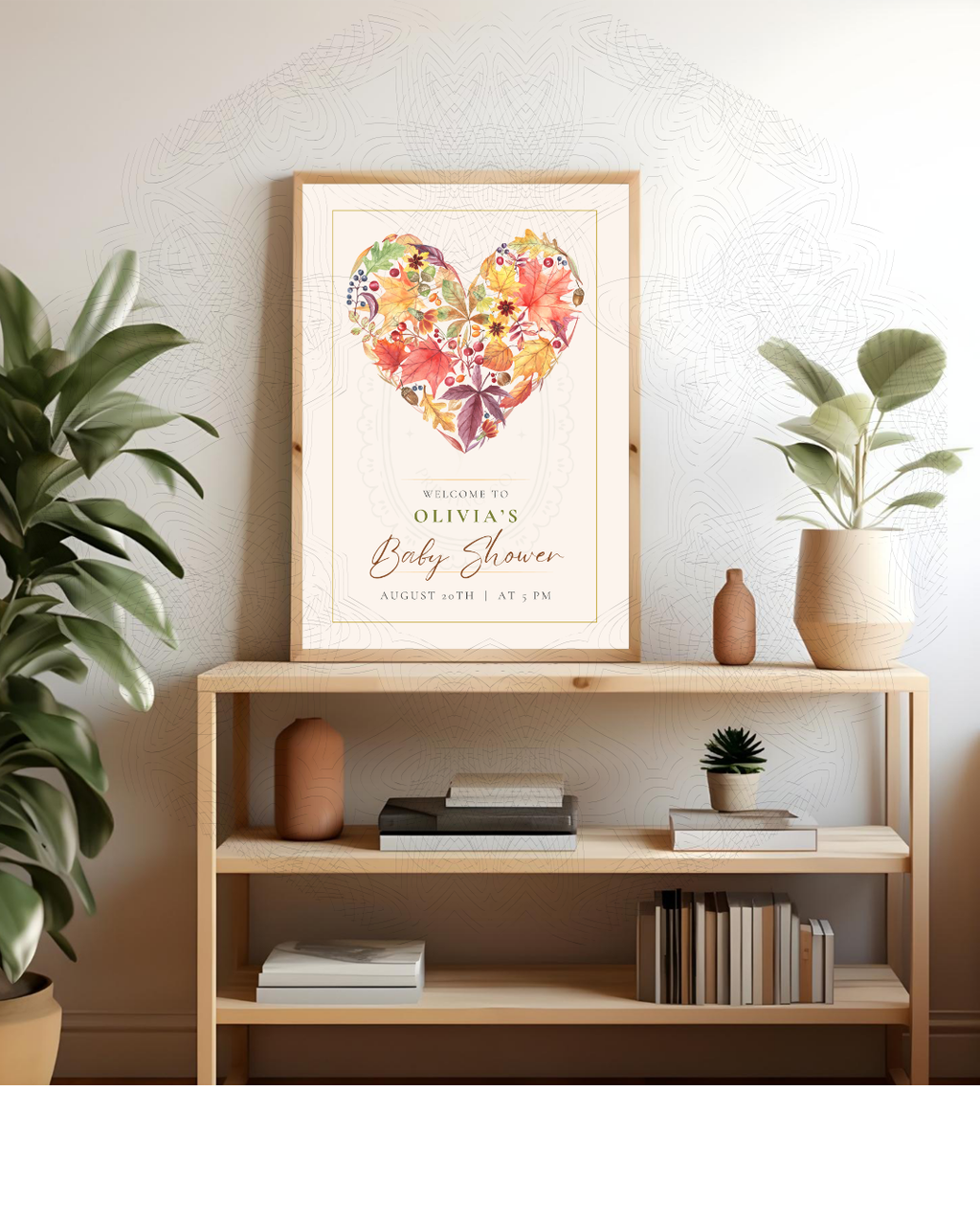 Fall Baby Shower Welcome Sign | Editable Canva Template | Instant Digital Download