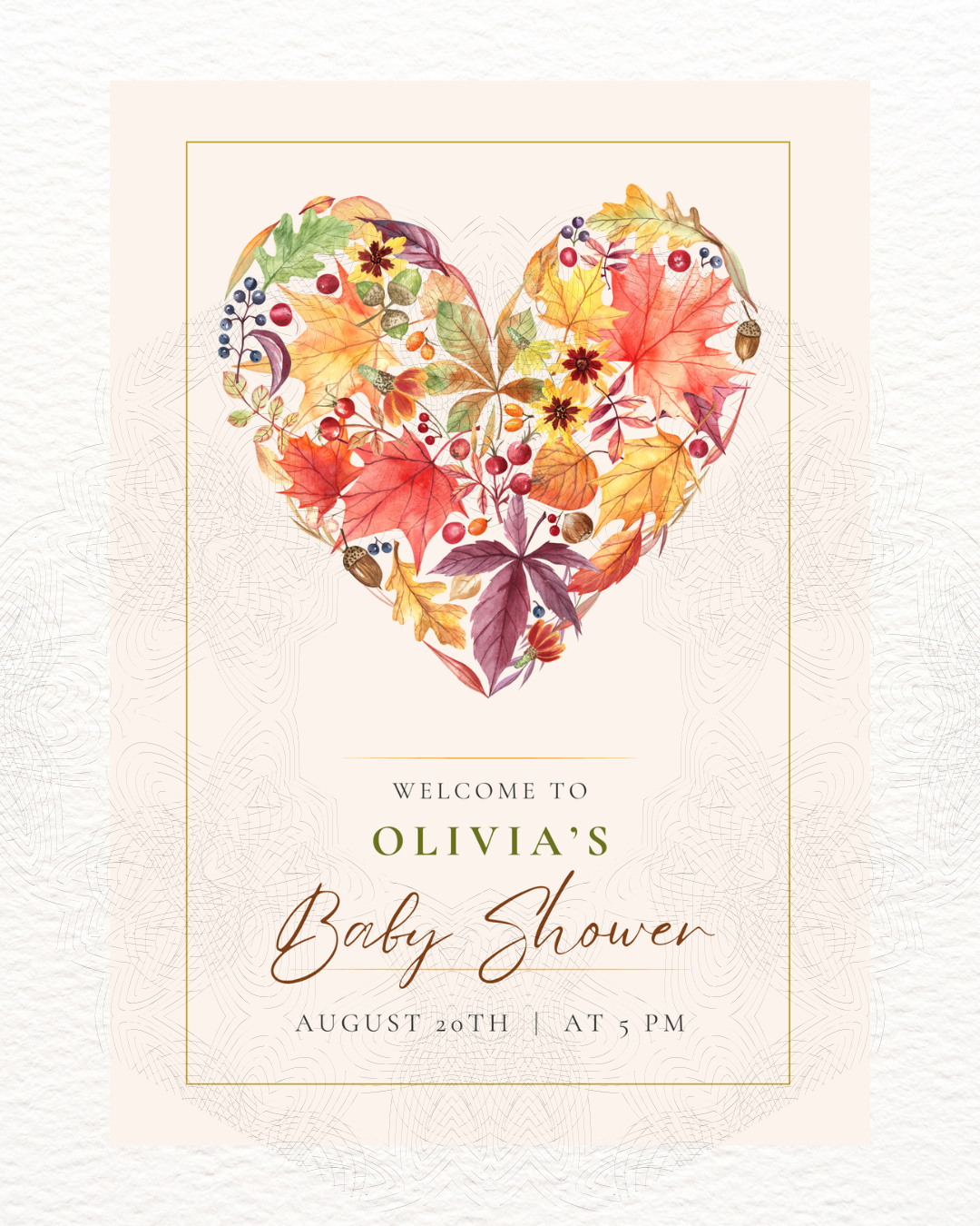 Fall Baby Shower Welcome Sign | Editable Canva Template | Instant Digital Download